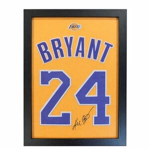 9x13 Framed Kobe Bryant #24 Los Angeles Lakers Jersey Style Wall Art